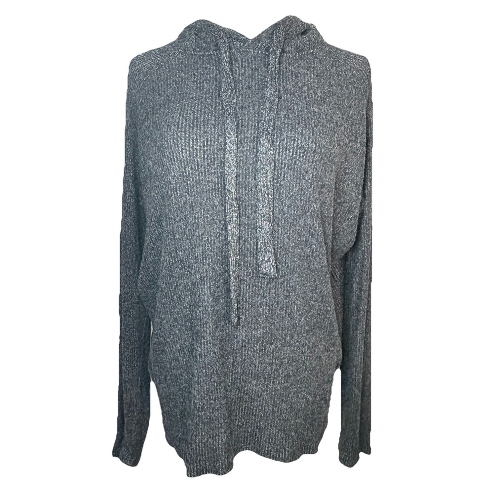 Kenneth Cole Reaction Women's Heather Dark Gray Hooded Sweatshirt Sz XL Cozy